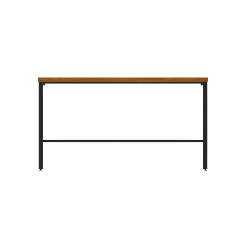 Brown Modern Style Bar Table Solid Wood and Iron Breakroom Bar Table