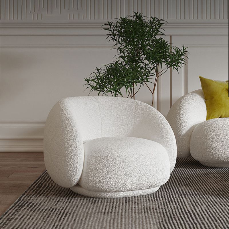 Contemporary Sloped Arm Curved Settee Tight Back Fabric Sofa