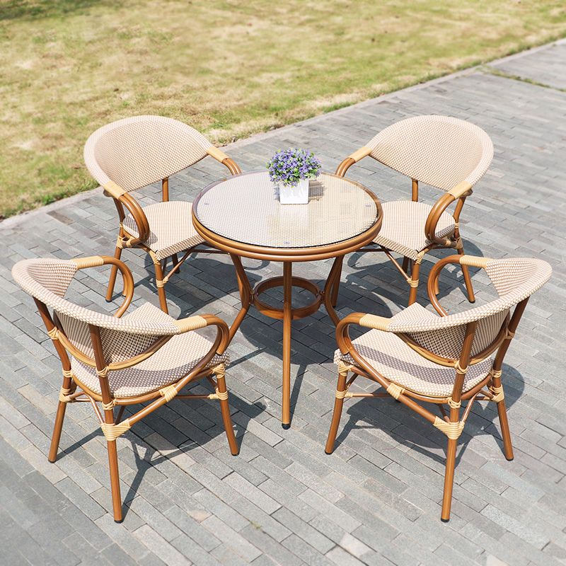 1/3/5 Pieces Patio Dining Table Set Contemporary Bistro Table Set