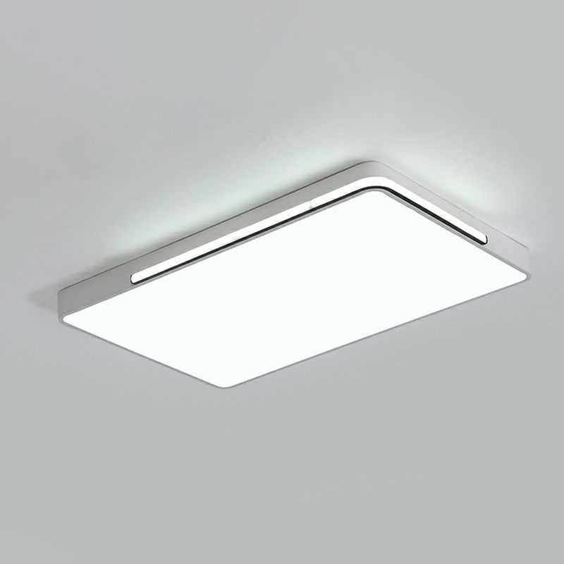 Nordische geometrische LED-Deckenleuchte für die Oberflächenmontage, Metall-Wohnzimmer-Einbauleuchte in Weiß