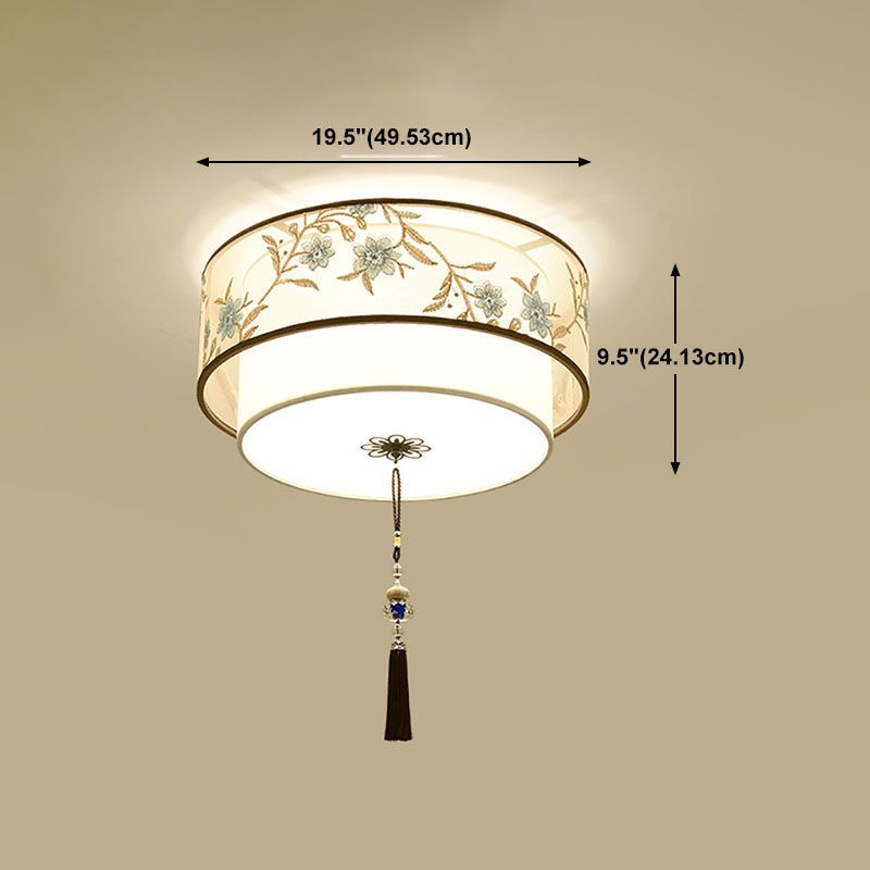 Lampada a soffitto a filo a filo a filo in tessuto in tessuto illuminazione a montaggio a filo