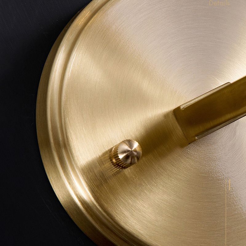 Nordic Brass Wall Light Globe Gold 4.5" Wide Wall Sconce with Crystal for Living Room