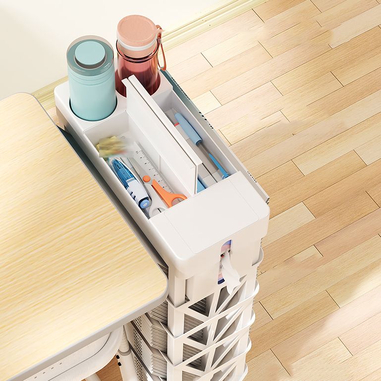 Plastic Closed Back Geometric Bookshelf Contemporary Bookshelf for Classroom