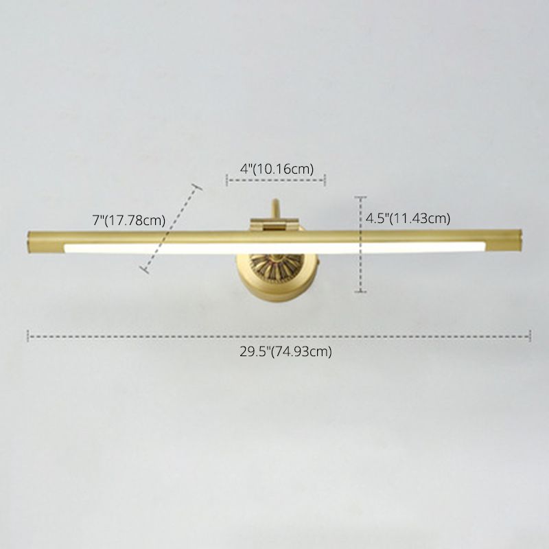 Light Extravagant Style Linear Vanity Lighting Fixtures Copper Vanity Sconce