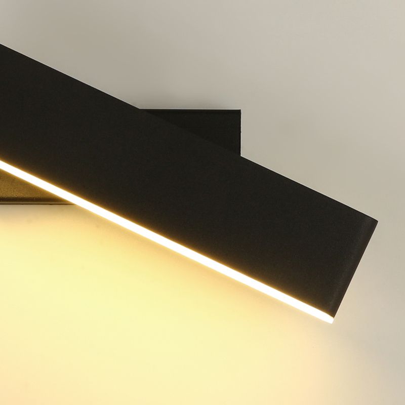 Luz de pared rotatable de hierro forjado de pared LED rectangular moderno moderno con sombra acrílica
