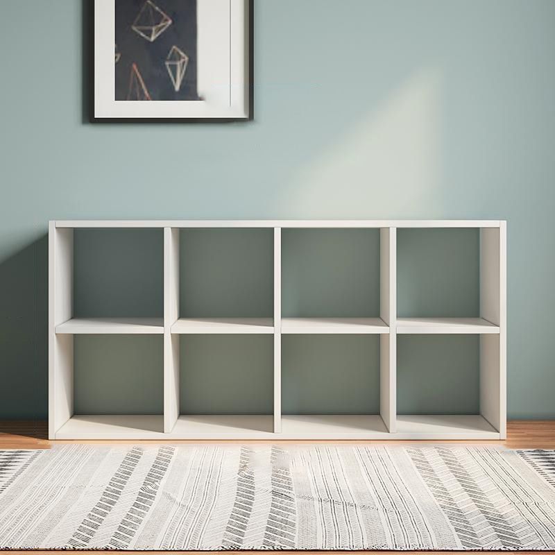 Matter Finish Cube Bookcase Contemporary Wooden Shelf Bookcase