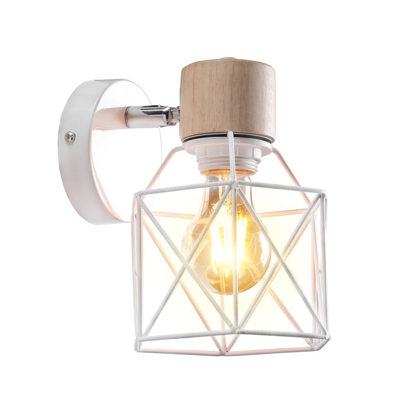 Industrial Wall Lighting Fixture Wooden Wall Light Sconce for Bedroom