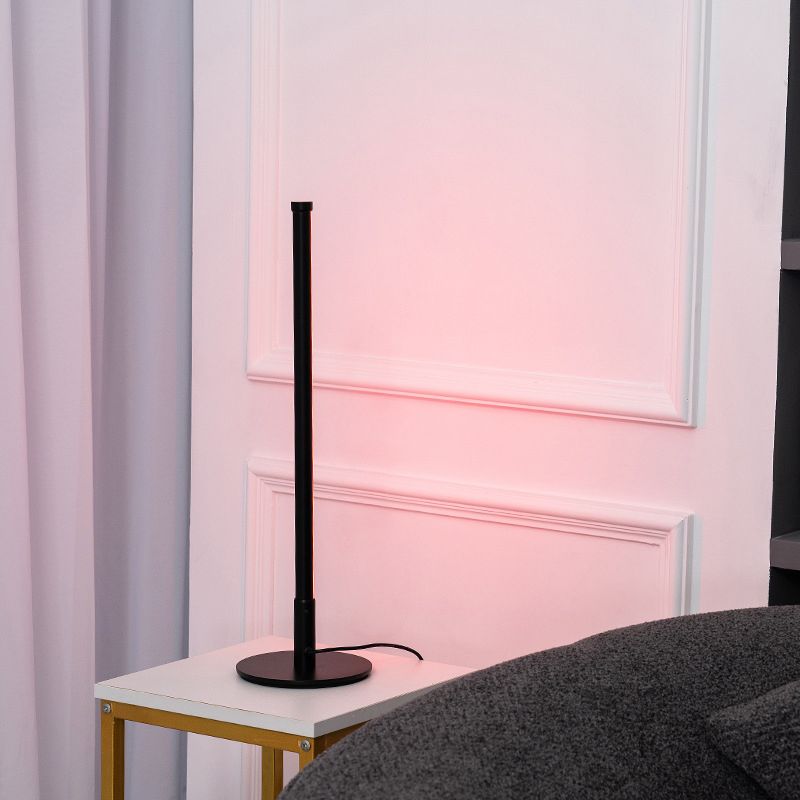 Table à LED de tambour moderne LAMBRE LETTRE MÉTAL