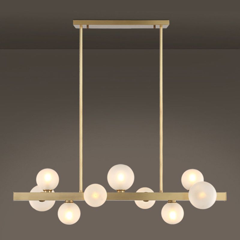 Simplicity Linear Hanging Pendant Lights Glass Pendant Light Fixtures in Gold
