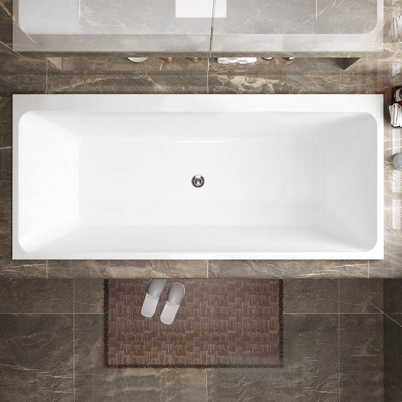 Drop in Soaking Bathtub Antique Finish Rectangular Modern Bath Tub