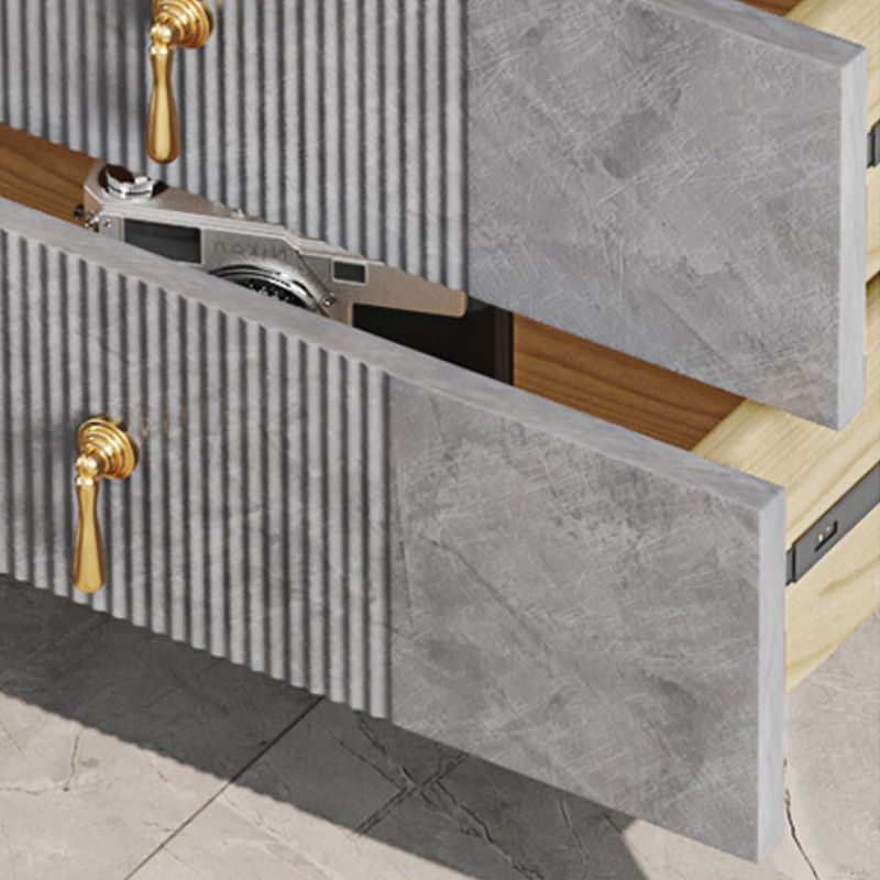 Contemporary Glam Chest Wooden Storage Chest with Soft-Close Drawers