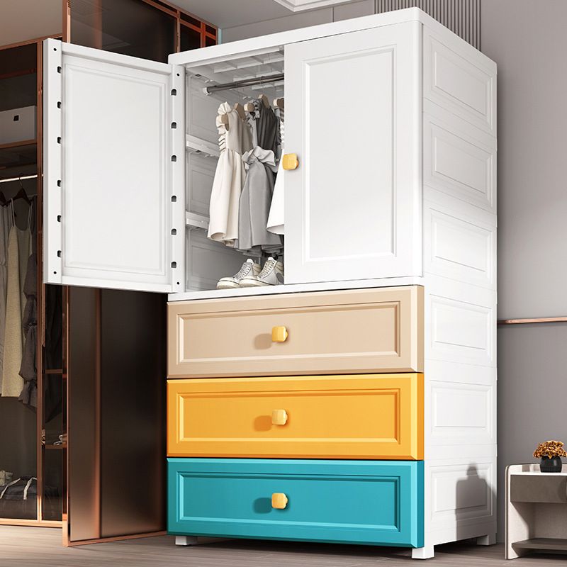 Plastic Wardrobe Cabinet Contemporary Wardrobe Armoire with Legs