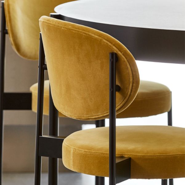 Contemporary Open Back Dining Chair Upholstered Dining Side Chair