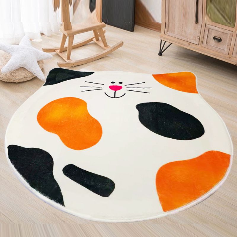Minimalist Carpet Animals Printed Area Rug Stain Resistant Polyester Rug for Living Room