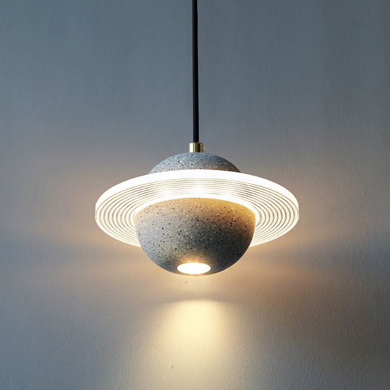 Runden Lichthänger moderner Zement 1 Leuchte LED Hanging Leuchten