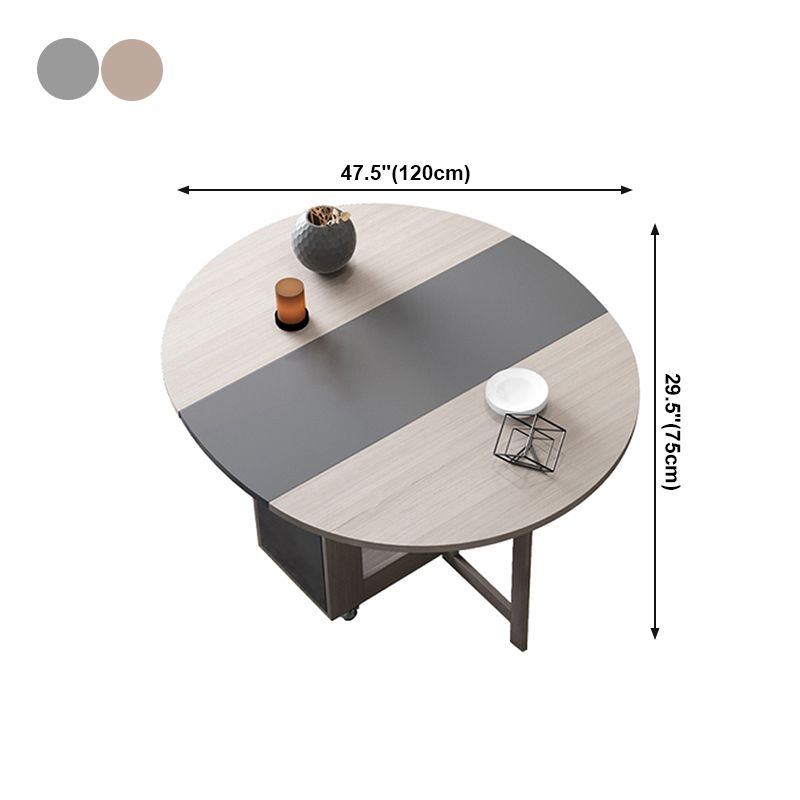 Opvouwbare kunstmatige houten boventafel Uitbreidbare ronde tafel met bakbasis