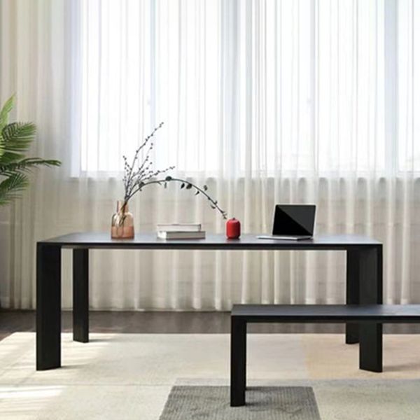 Zeitgenössischer Esstisch Massivholz Tisch mit 4 Beinen zum Esszimmer