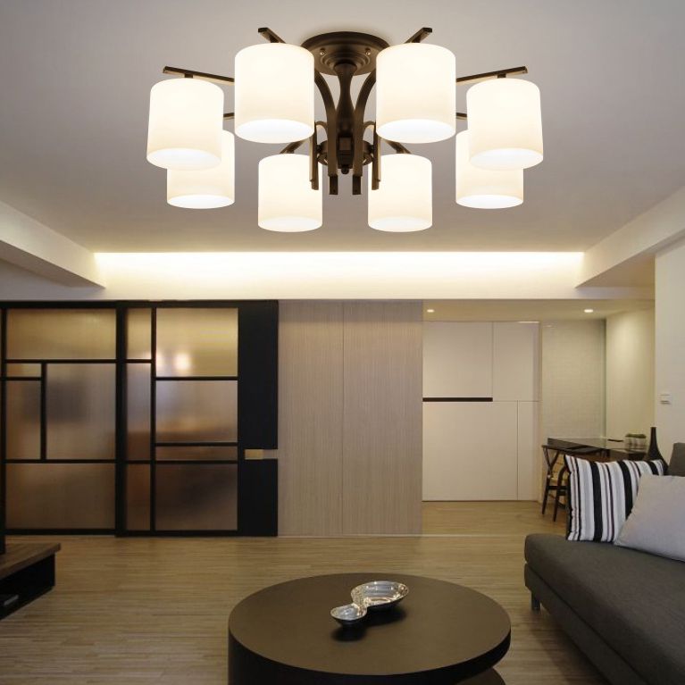 Zylinderglas Schatten Decke Spülhalter Lichter Amerikanische einfache Deckenleuchte für Wohnzimmer