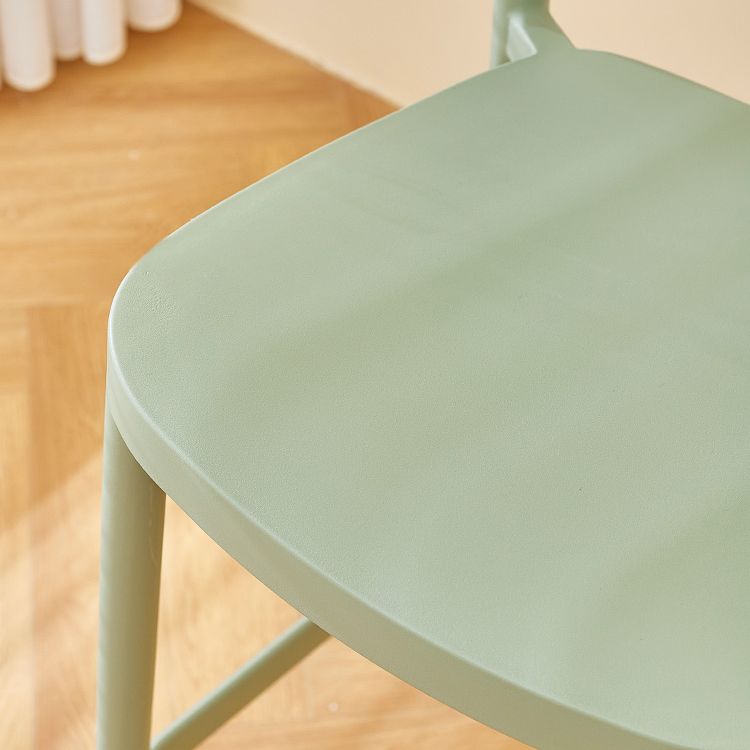 Scandinavian Matte Finish Plastic Barstool Milk Tea Shop Full Back Stool