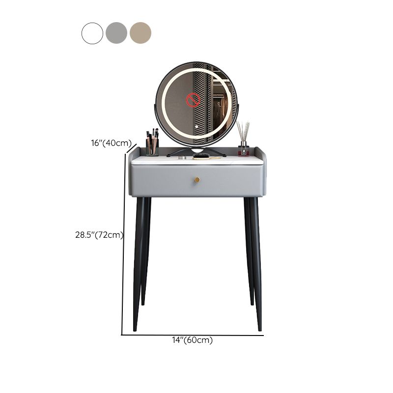 Modern 1 Drawer Vanity Dressing Table 23.62" Wide Vanity Set