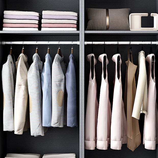 Hinged Wardrobe Closet with Drawer Contemporary Storage Cabinet