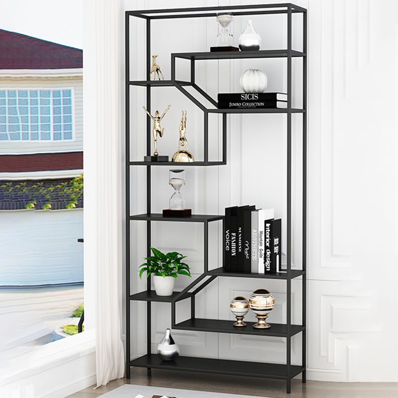 Modern Bookshelf Open Back Standard Metal Bookcase for Study Room