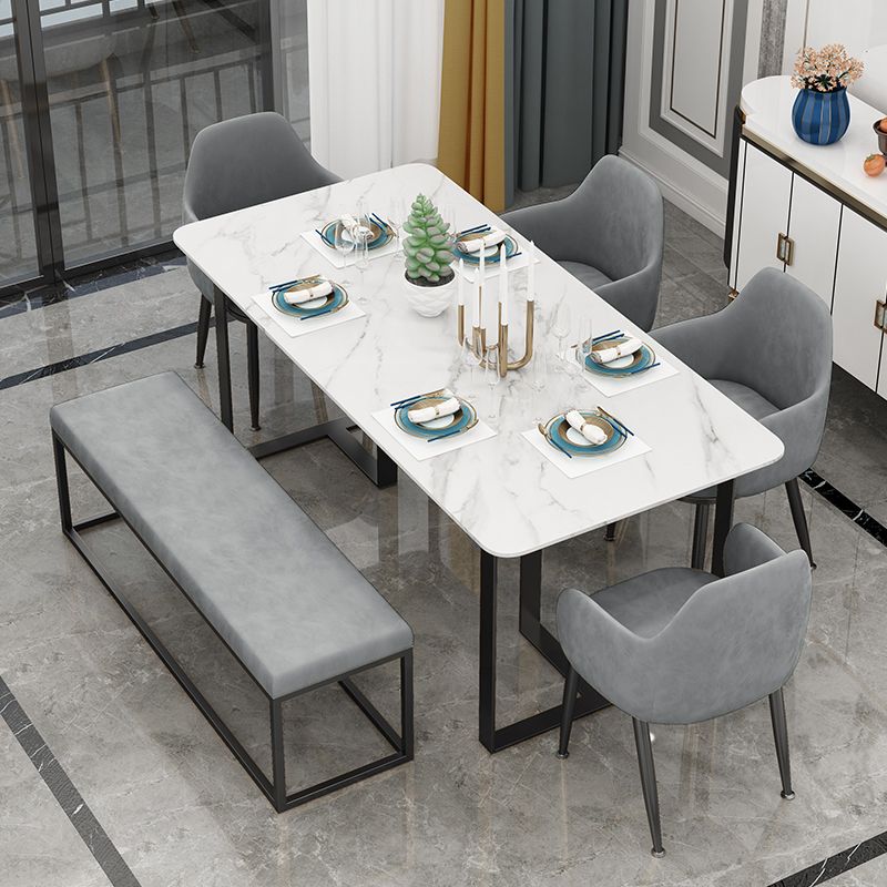 Modern Velvet Chairs & Bench Set 1/2/6/7 Pieces Home Dining Table Set