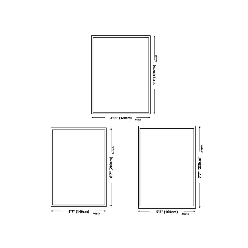 Gray Simple Rug Polyester Trajectory Rug Non-Slip Backing Rug for Living Room