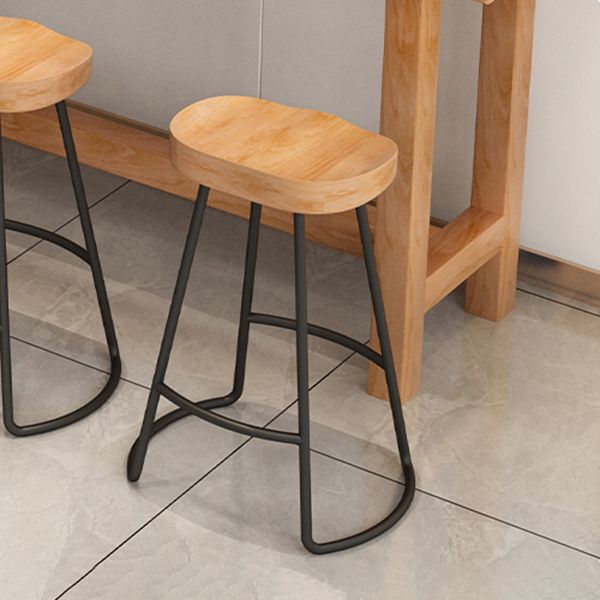 Modern Solid Wood Bar Table Natural Rectangle Bar Table for Kitchen Living Room