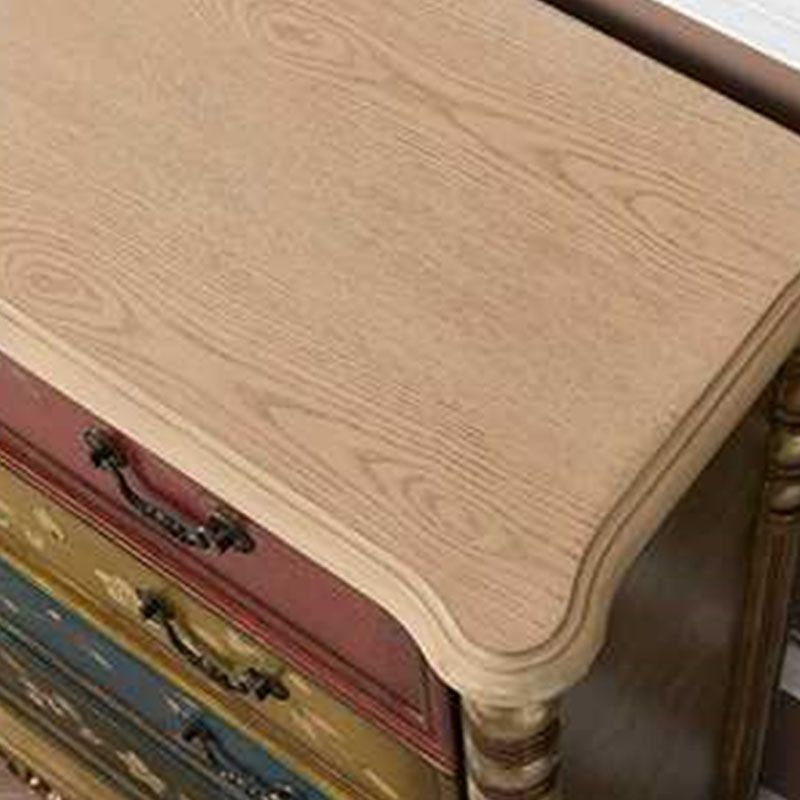 Traditional Vertical Dresser Wood Storage Bachelor Chest for Home