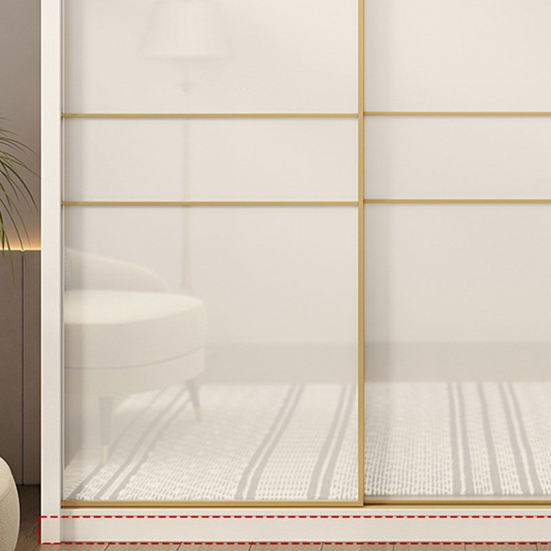 Contemporary Glossy White Storage Cabinet Manufactured Wood Cabinet for Home