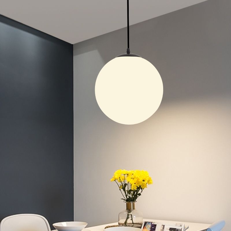 Moderner Stil Kugelform Pendelleuchte Glas 1 Licht anheizen Licht für Esszimmer