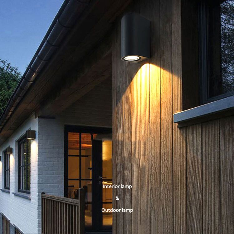 Stile moderno la lampada nera di scarpa da lampada geometrica in alluminio funce illuminazione sconde