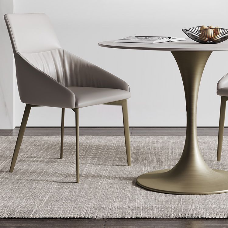 Round Tulip Base Dining Site Table Traditional Luxury Dinette Table for Home