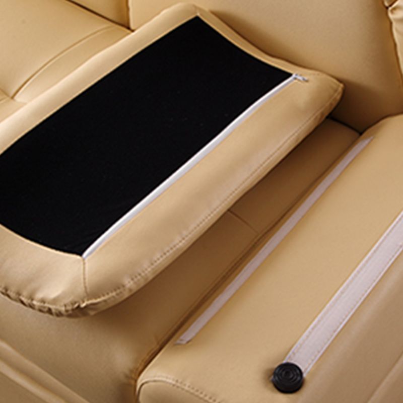 Glam Leather Pillow Top Arms Sleeper Sofa Biscuit Back Upholstered Sofa Bed