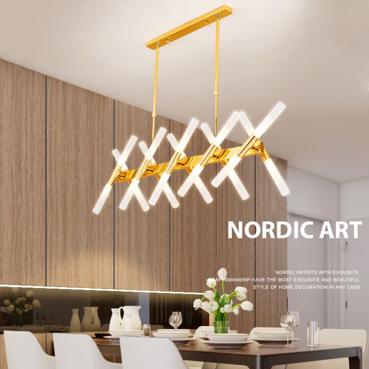 Acrylic Sputnik LED Island Pendant Light in Modern Creative Style Wrought Iron Ceiling Light for Dining Room