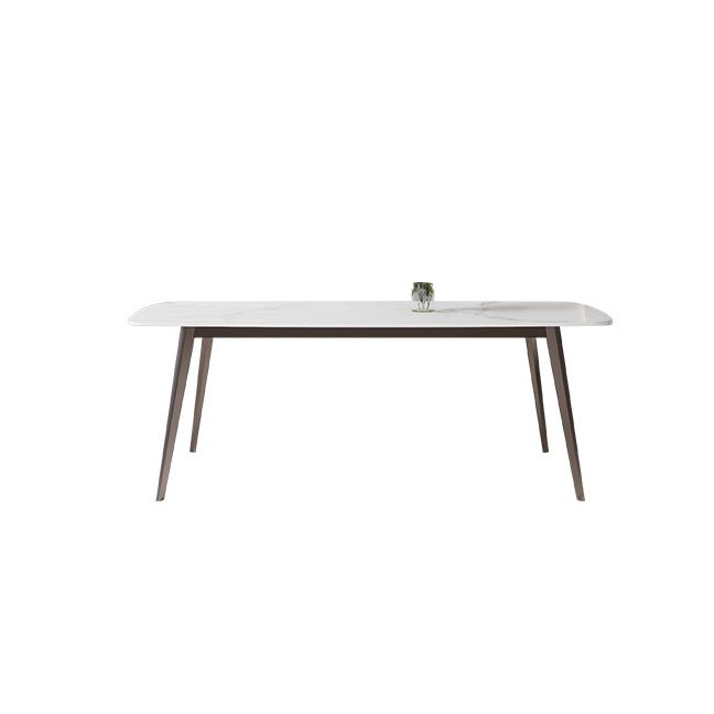 Glam Dining Table Sintered Stone Table with Metal Legs for Home Use