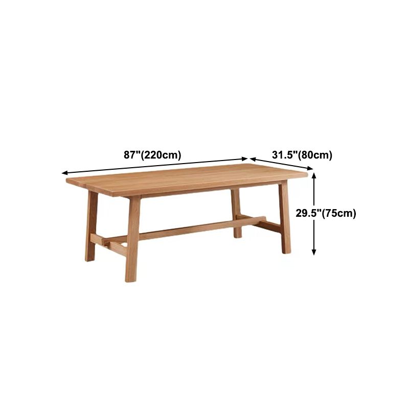 Rectangle Wooden Dining Table for Restaurant Modern Pine Table with Trestle Base