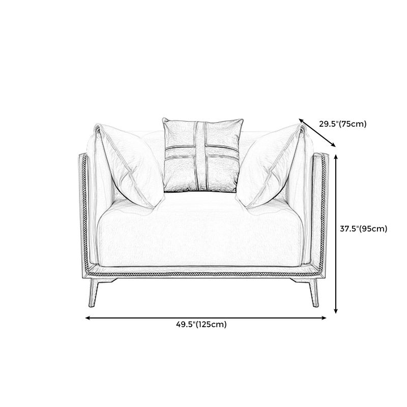 Vlekbestendige faux lederen sofa/sectionele met gekussen achterste kussens voor woonkamer