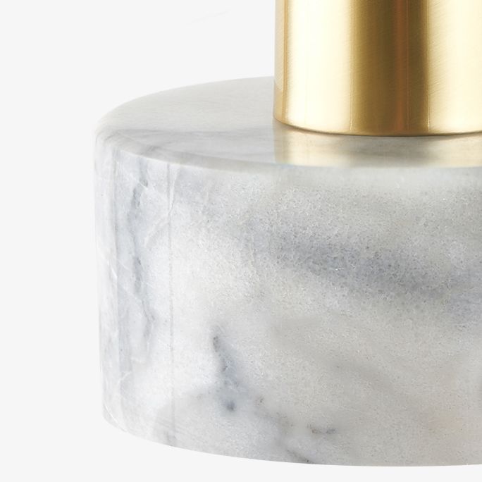 Brass Finish Small Pendant Light Nordic 1-Bulb Marble Suspension Lamp for Bedroom