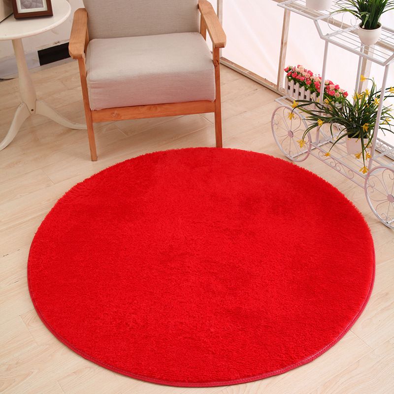 Multicolor Solid Color Rug Polypropylene Comfort Area Carpet Anti-Slip Backing Washable Easy Care Rug for Bedroom