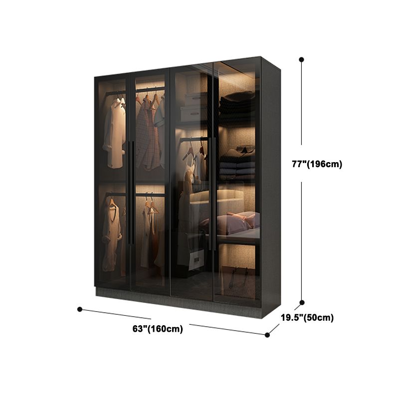 Modern Style Storage Cabinet for Home Mirrored Finish Cabinet with Glass Door