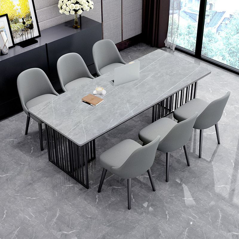 Modern Style 1/2/7 Pieces Dining Set with Gray Chair Kitchen Set for Dining Room