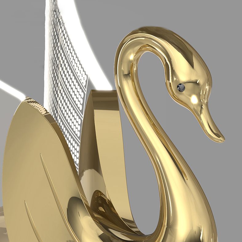 Swan Shape 1 Head plafond Pendant lampe Postmodern Metal Metal Plafond Light for Dinning Room Bedroom