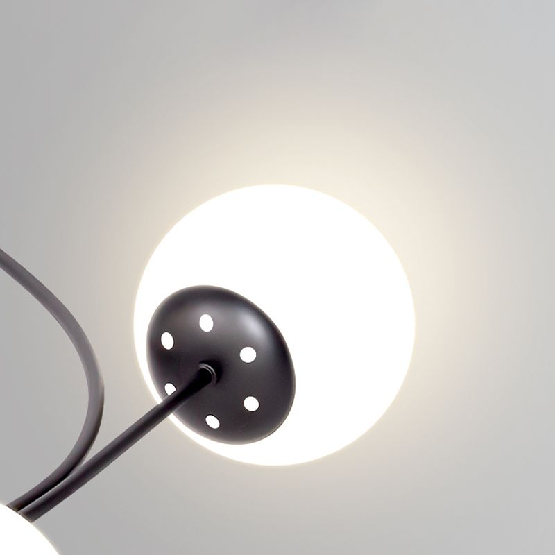 Lámpara de techo de montaje de montura de vidrio simplicidad redonda de semi rascilla luz de techo