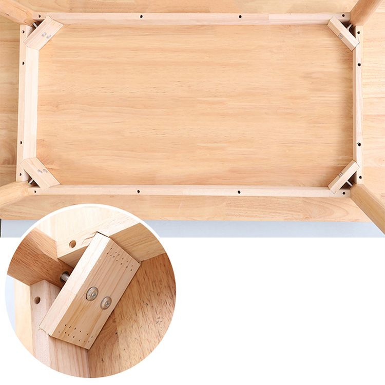 Moderno comedor de piedra sinterizada con mesa rectangular y muebles de mesa de comedor de base de madera