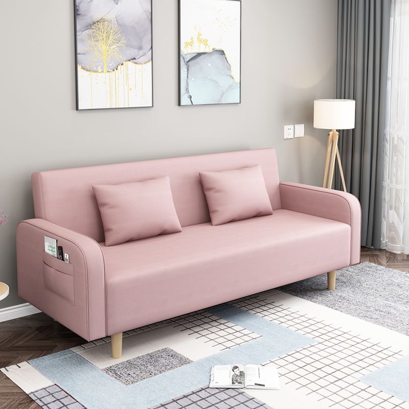 Square Arm Split Back Nordic Fabric 3-seat Sofa Spleeper Sofa 28.74" D x 35.43" H
