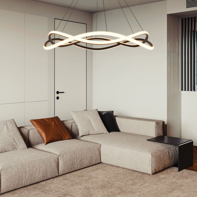 Twist Ceiling Lights White Acrylic LED Modern Styles for Living Room Bedroom