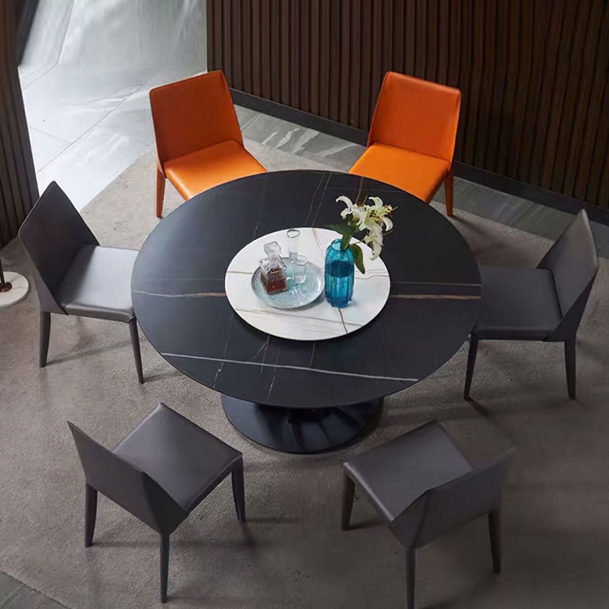 Contemporary Design Armless Side Chairs Leather Solid Back Dining Side Chair