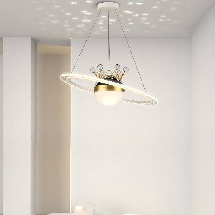 Luces de lámpara de metal de sombra de anillo de lámpara de lámpara de lámpara de 2 años modernas